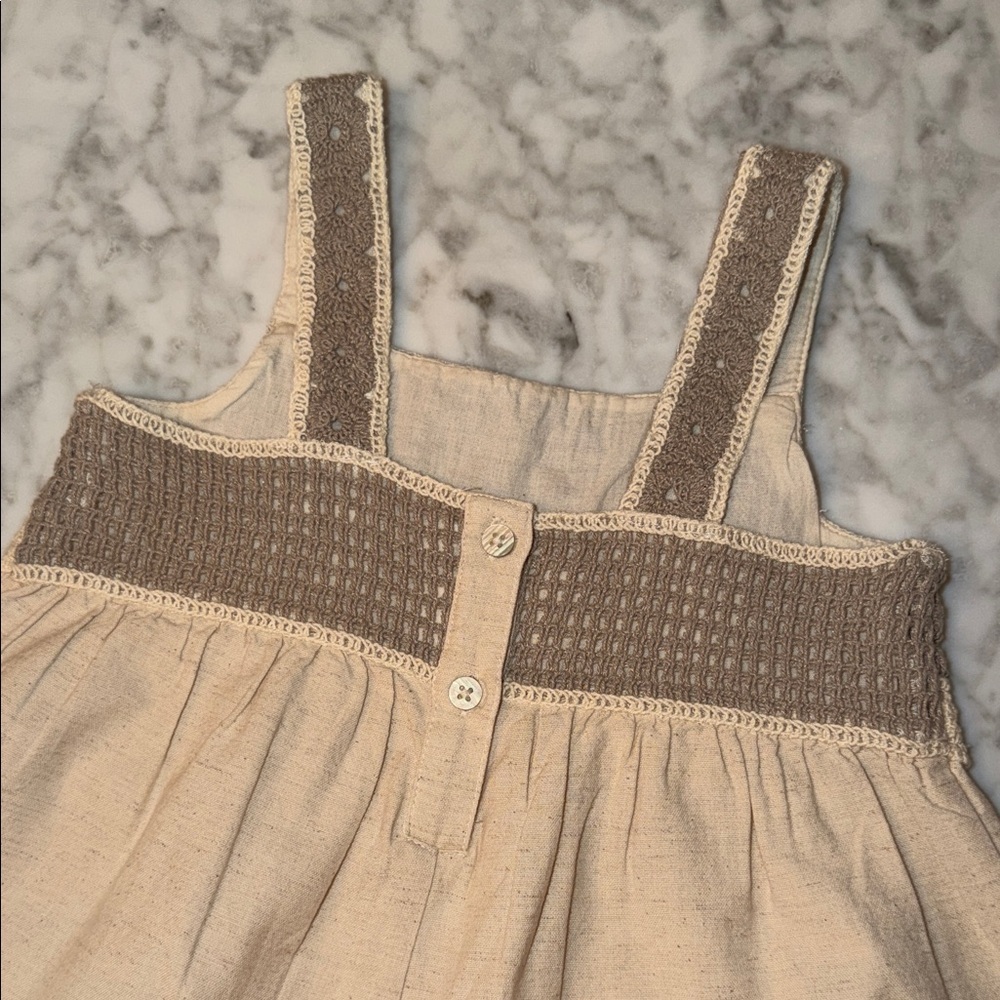 NWOT Zara Kids Beige and Brown Floral Romper 4Y - Picture 8 of 9